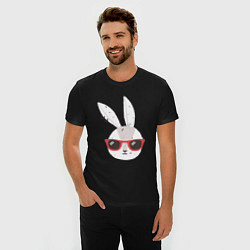Футболка slim-fit Кролик в солнечных очках, цвет: черный — фото 2