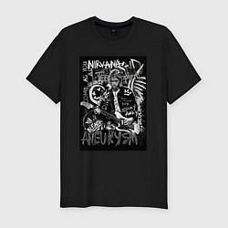 Футболка slim-fit Kurt nirvana, цвет: черный