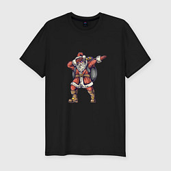 Футболка slim-fit Santa dance dab, цвет: черный