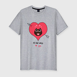 Футболка slim-fit Ill owlways love you, цвет: меланж