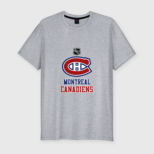 Мужская slim-футболка Монреаль Канадиенс - НХЛ / Меланж – фото 1