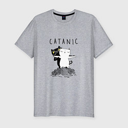 Футболка slim-fit Catanic quote, цвет: меланж