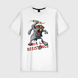 Футболка slim-fit La resistance, цвет: белый