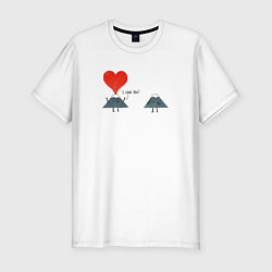 Футболка slim-fit I lava you!, цвет: белый