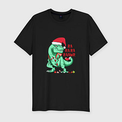 Футболка slim-fit Raawr dinosaur, цвет: черный