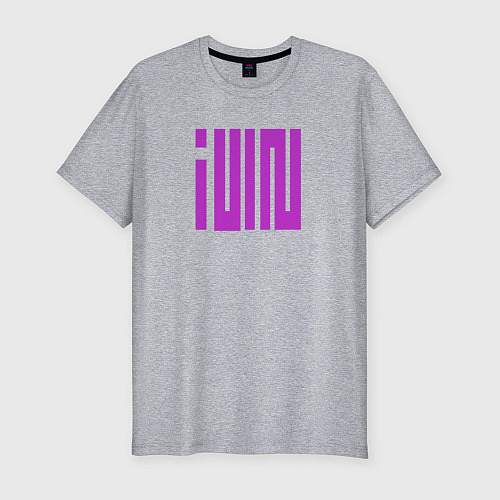 Мужская slim-футболка Logo I-dle / Меланж – фото 1