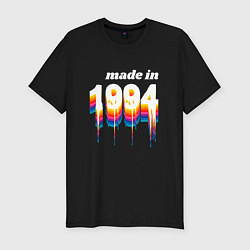 Футболка slim-fit Made in 1994 liquid art, цвет: черный