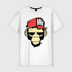 Футболка slim-fit Monkey Swag, цвет: белый