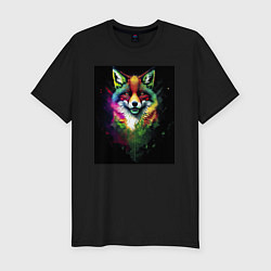 Футболка slim-fit Colorful Fox, цвет: черный