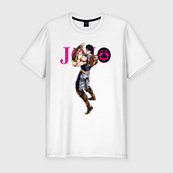 Футболка slim-fit Джонатан Джостар - JoJo Bizarre Adventure, цвет: белый