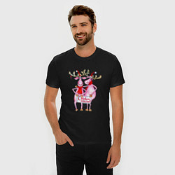 Футболка slim-fit Олени из бани!, цвет: черный — фото 2