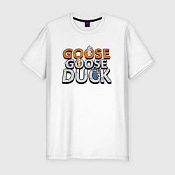 Футболка slim-fit Goose Goose Duck, цвет: белый