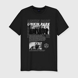 Футболка slim-fit Linkin Park цитата, цвет: черный