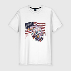 Футболка slim-fit American eagle, цвет: белый