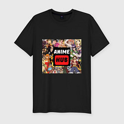 Футболка slim-fit AnimeHub, цвет: черный