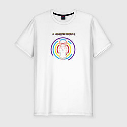 Футболка slim-fit А нам все равно или зайчик медитирует, цвет: белый