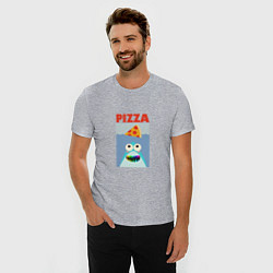 Футболка slim-fit Pizza jaws, цвет: меланж — фото 2