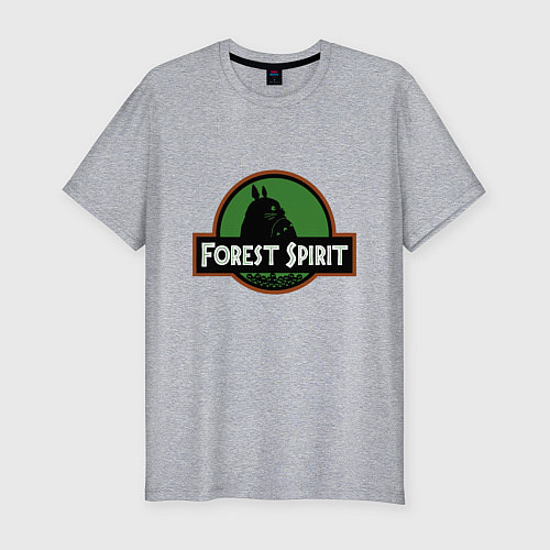 Мужская slim-футболка Дух леса / Меланж – фото 1