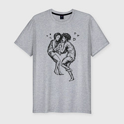 Футболка slim-fit Карандашная пара, цвет: меланж