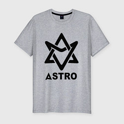 Футболка slim-fit Astro black logo, цвет: меланж