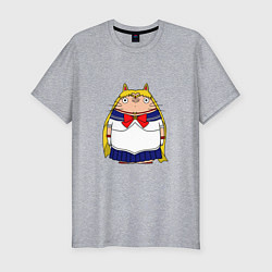 Футболка slim-fit Totoro Sailor Moon, цвет: меланж