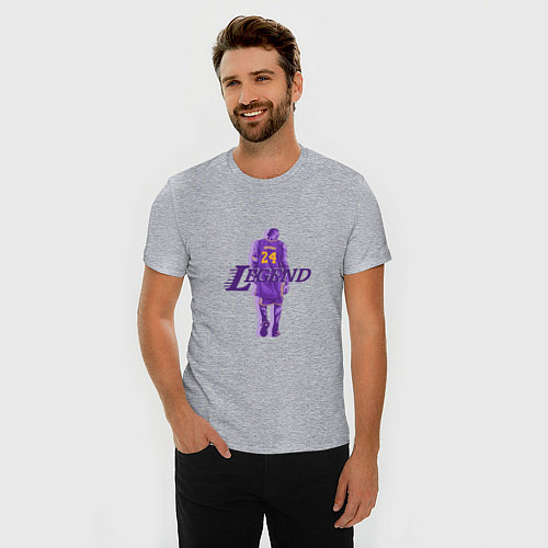 Мужская slim-футболка Legend Kobe Bryant / Меланж – фото 3