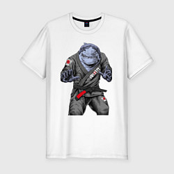 Футболка slim-fit Акула bjj, цвет: белый