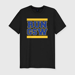 Футболка slim-fit RUN GSW, цвет: черный