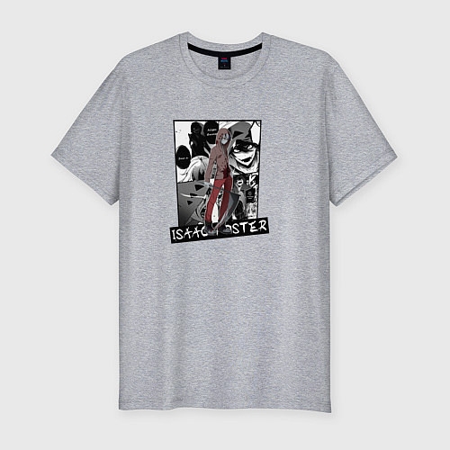 Мужская slim-футболка Зак Фостер на фоне манги / Меланж – фото 1