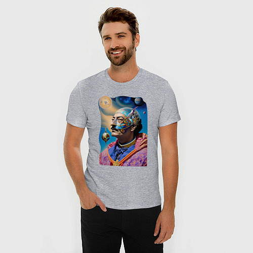 Мужская slim-футболка Сальвадор Дали / Меланж – фото 3