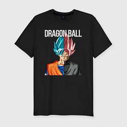 Футболка slim-fit Dragon ball Гоку, цвет: черный