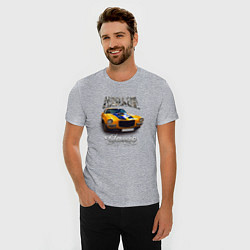 Футболка slim-fit Американский маслкар Chevrolet Camaro, цвет: меланж — фото 2