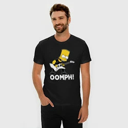 Футболка slim-fit OOMPH! Барт Симпсон роке, цвет: черный — фото 2