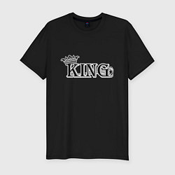 Футболка slim-fit Для него KING BLACK, цвет: черный