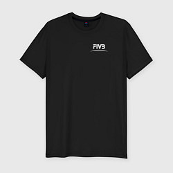Футболка slim-fit Международная федерация волейбола FIVB, цвет: черный