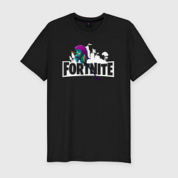 Футболка slim-fit Лошадка fortnite, цвет: черный