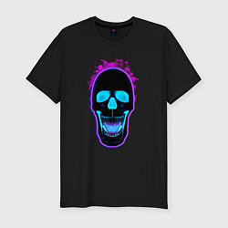 Футболка slim-fit Standoff 2 skull art neon, цвет: черный