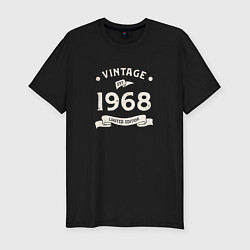 Футболка slim-fit Винтаж 1968, ограниченный выпуск, цвет: черный