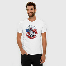 Футболка slim-fit American freedom, цвет: белый — фото 2