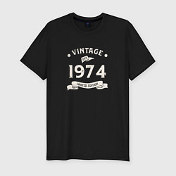 Футболка slim-fit Винтаж 1974 ограниченный выпуск, цвет: черный