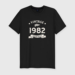 Футболка slim-fit Винтаж 1982 ограниченный выпуск, цвет: черный