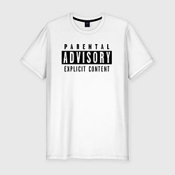 Футболка slim-fit Parental advisory, цвет: белый