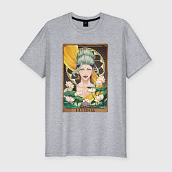 Футболка slim-fit The Buddha Tarot Card, цвет: меланж