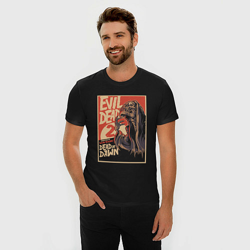 Мужская slim-футболка Evil Dead 2 / Черный – фото 3