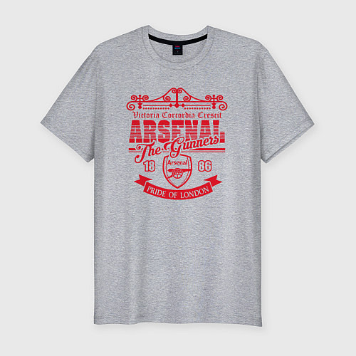 Мужская slim-футболка Arsenal 1886 / Меланж – фото 1