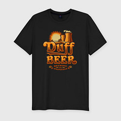 Футболка slim-fit Duff beer brewing, цвет: черный