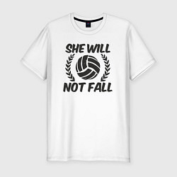 Футболка slim-fit She will not fall, цвет: белый