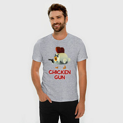 Футболка slim-fit Chicken Gun chick, цвет: меланж — фото 2