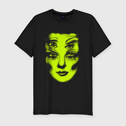 Футболка slim-fit Double lime face, цвет: черный