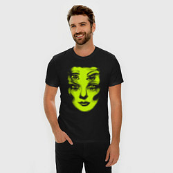 Футболка slim-fit Double lime face, цвет: черный — фото 2